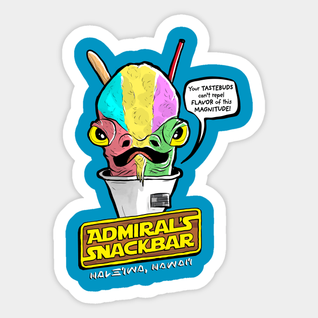 Da Admiral's Snack Bar Sticker by valdezign